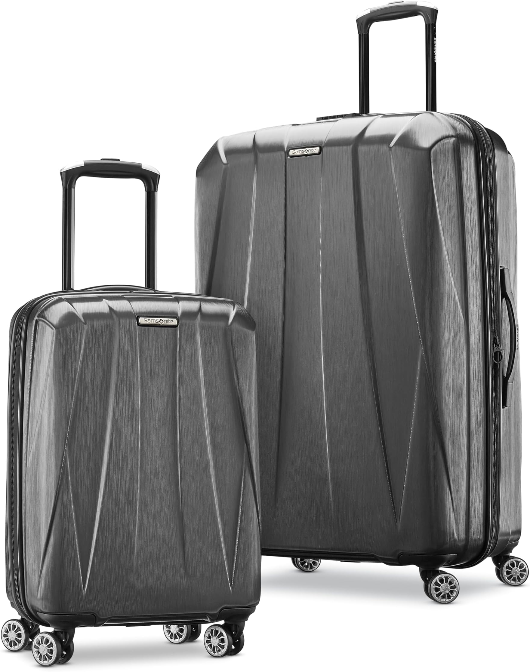 Samsonite Centric 2 Hardside Expandable Luggage with Spinner Wheels, Black, 2-Piece Set (20/24), Centric 2 Hardside Expandable Luggage with Spinners