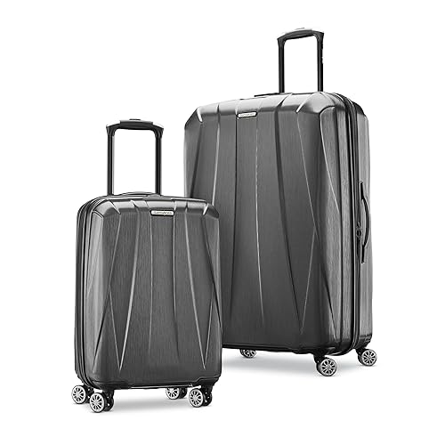 Samsonite Centric 2 Hardside Expandable Luggage with Spinner Wheels, 2-Piece Set (20/24), Black