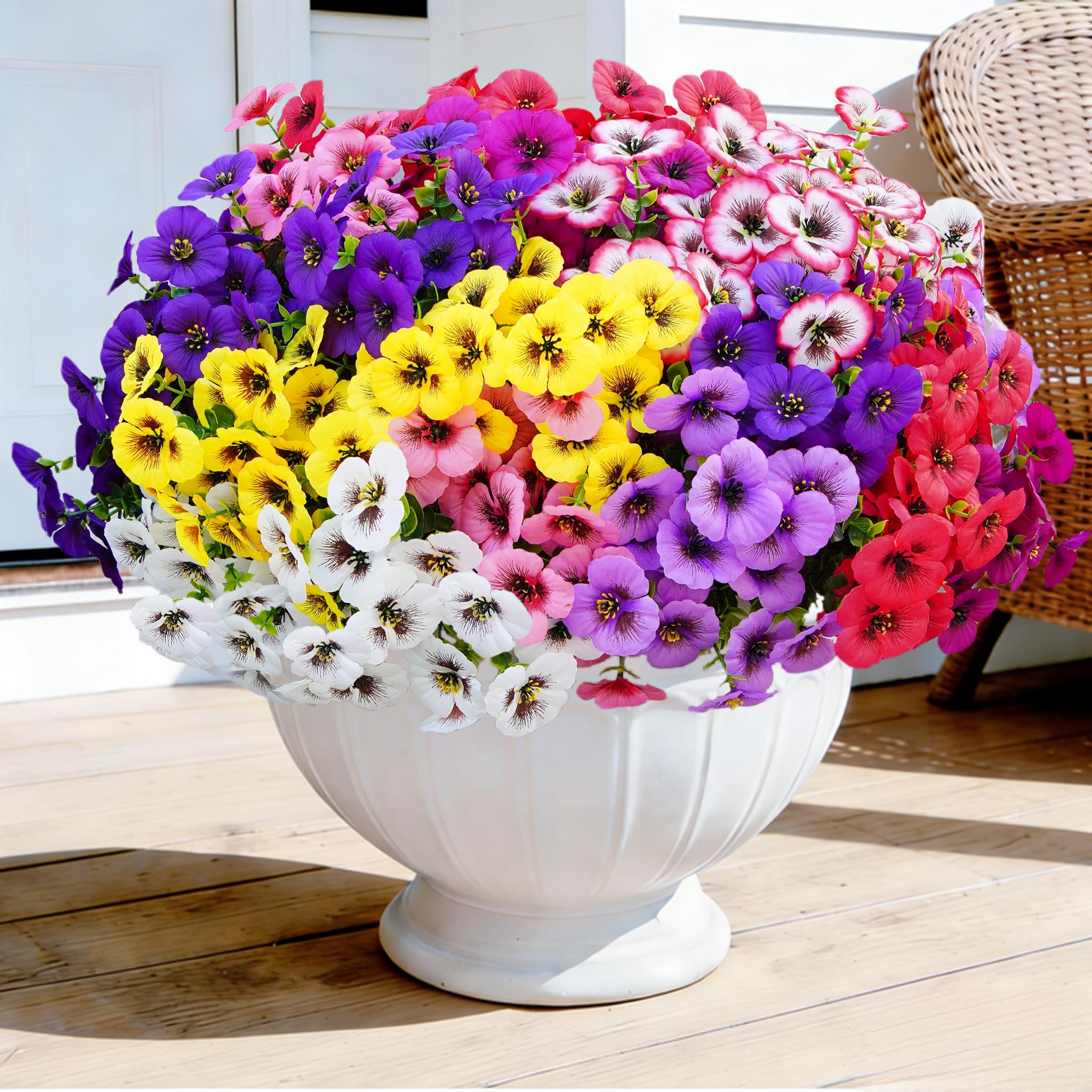 SEYLOCT 20 Pcs Artificial Pansies