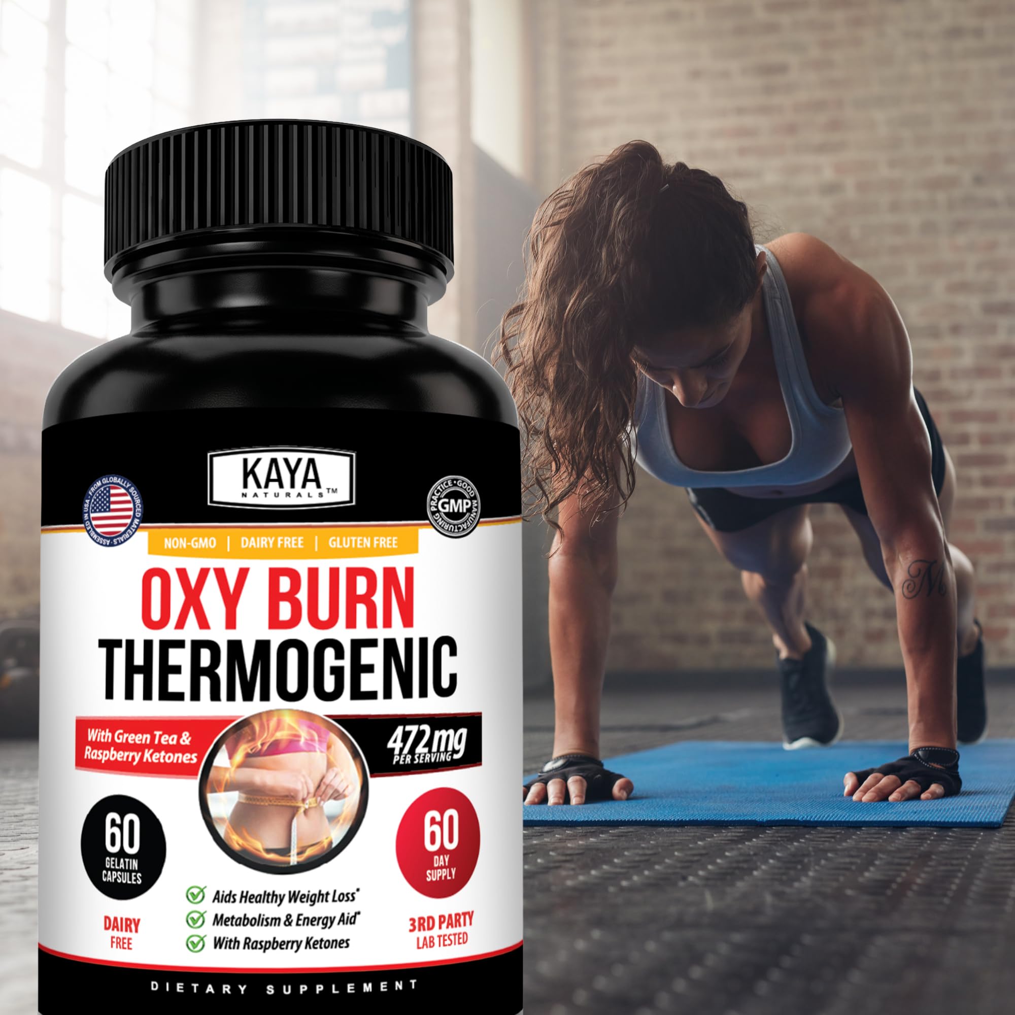 Kaya Naturals Oxy Burn Thermogenic Green Tea & Raspberry Ketones - 60 Count — Amazon image 7