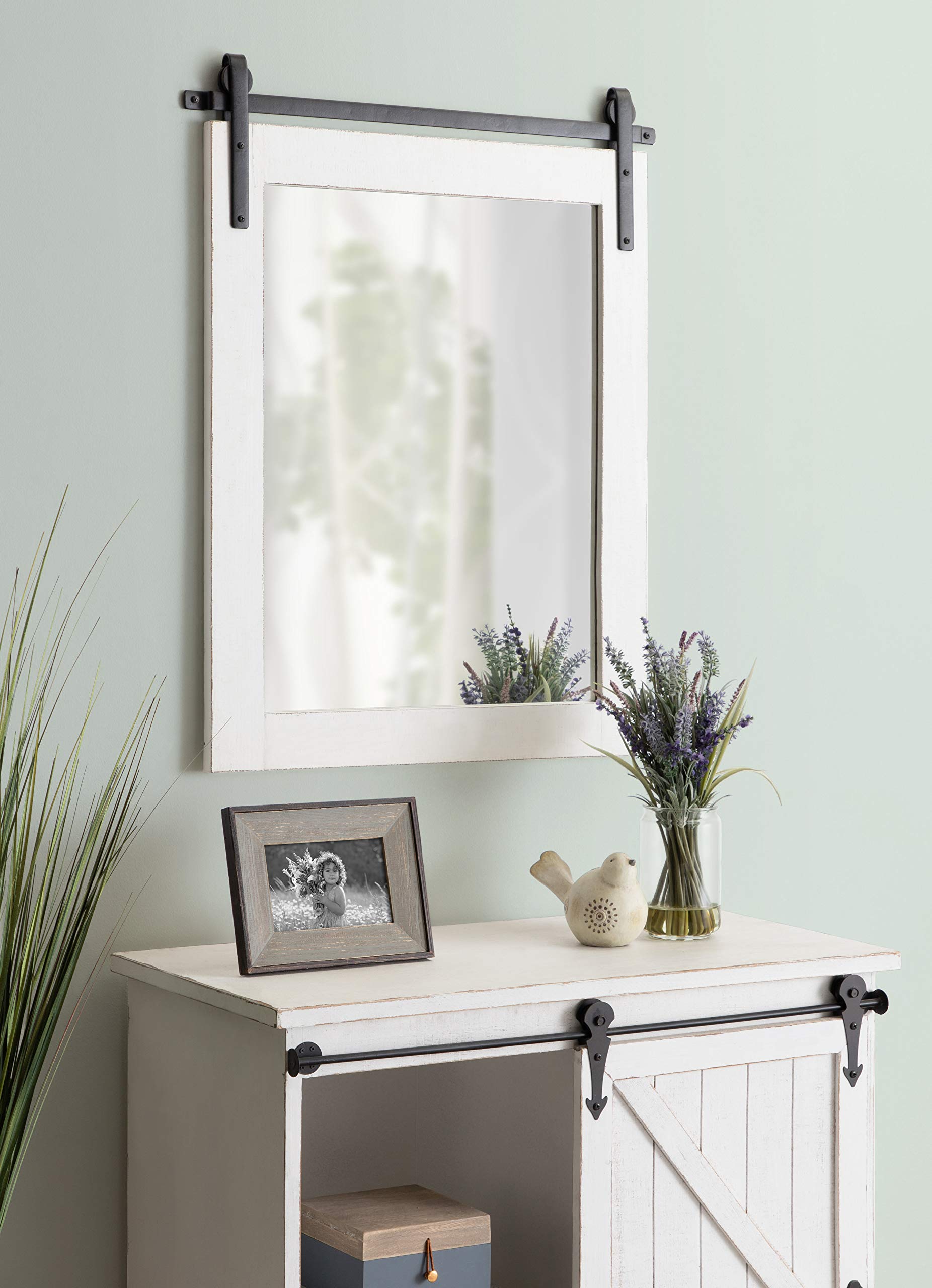 Buy Kate and Laurel Cates Rustic Wall Mirror, 22" x 30", Coastal White