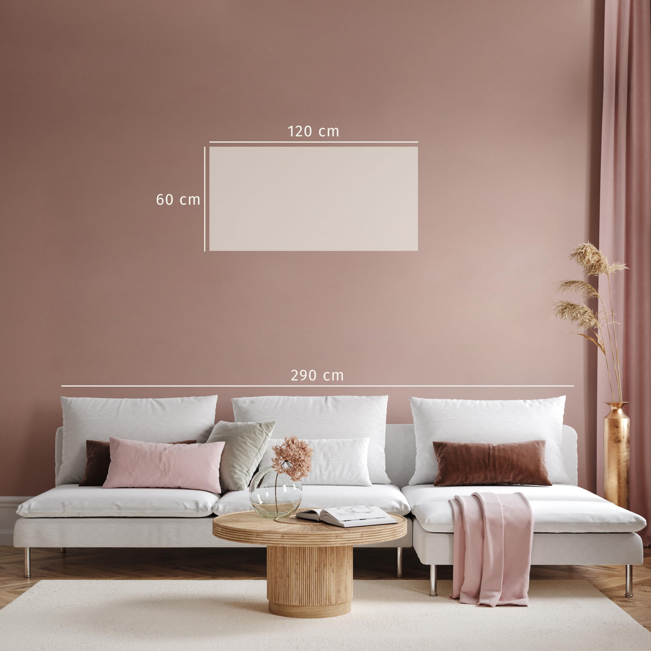 murando - Grand Tableau avec Cadre Chambre, Arbre des Souvenirs, 120x60 cm