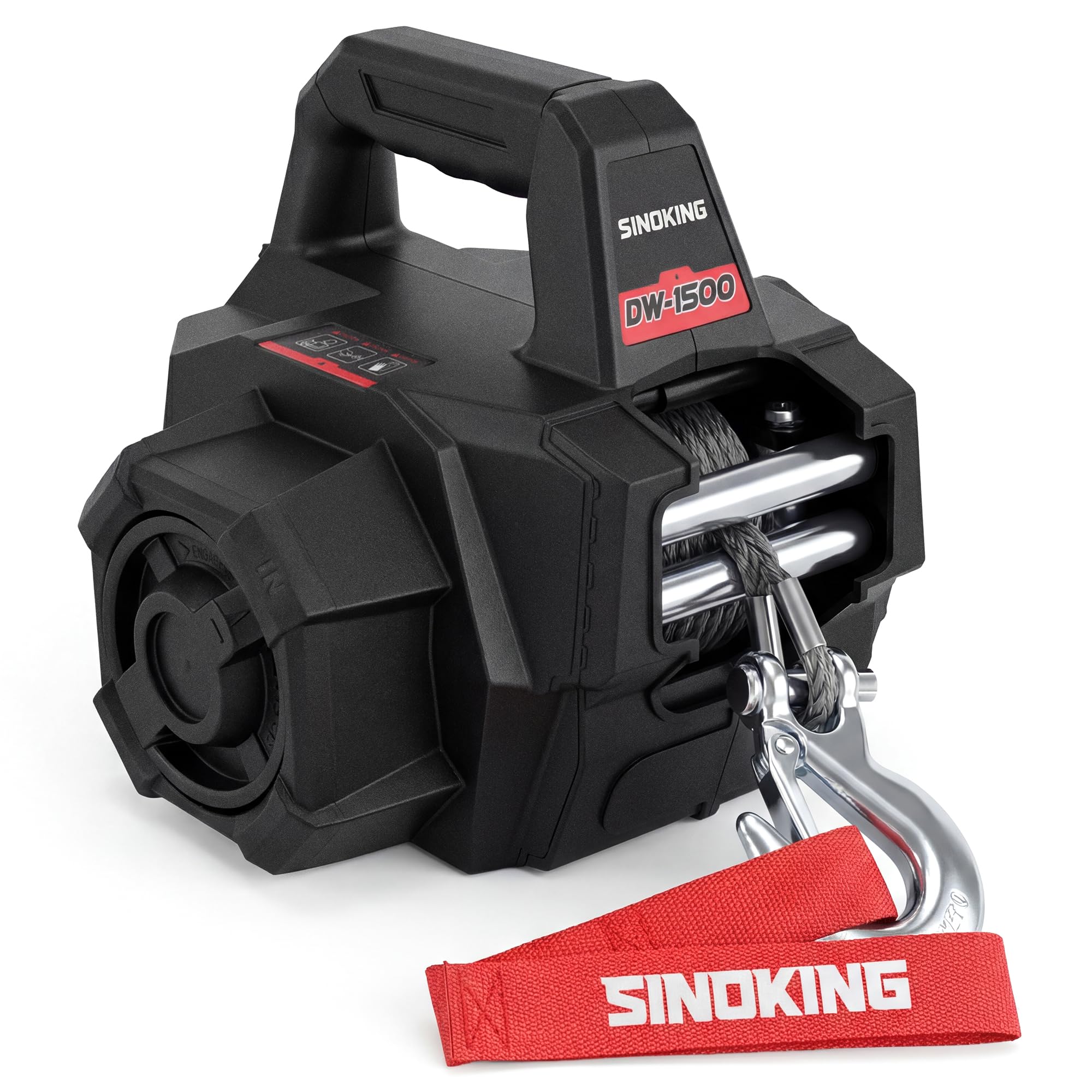 SINOKING 1500 LB Portable Drill Winch