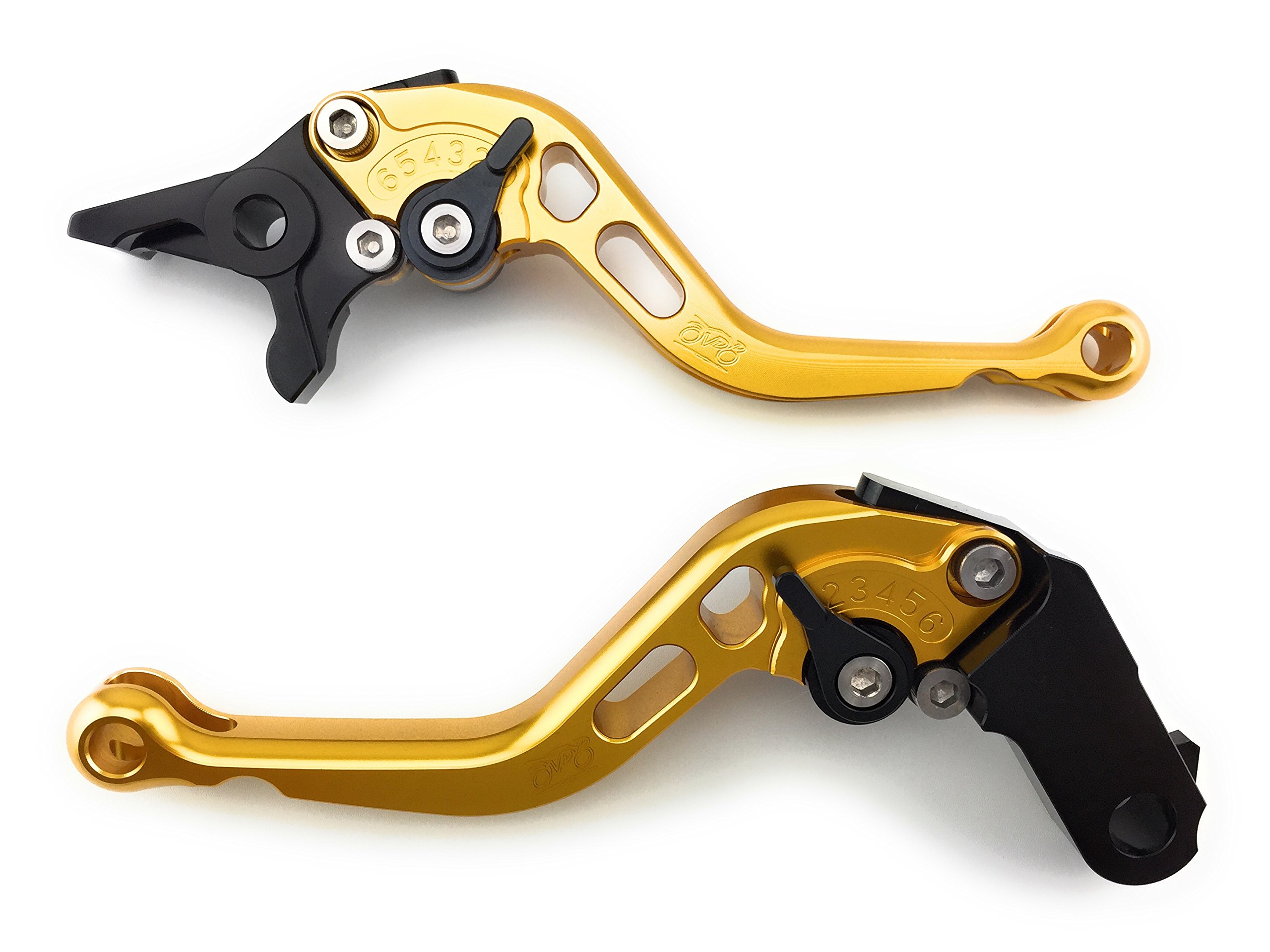 avdb-moto Paire de leviers courts compatible avec CB600 Hornet 600 1998-2006, Hornet 600S 2001-2004 (Or/Noir)