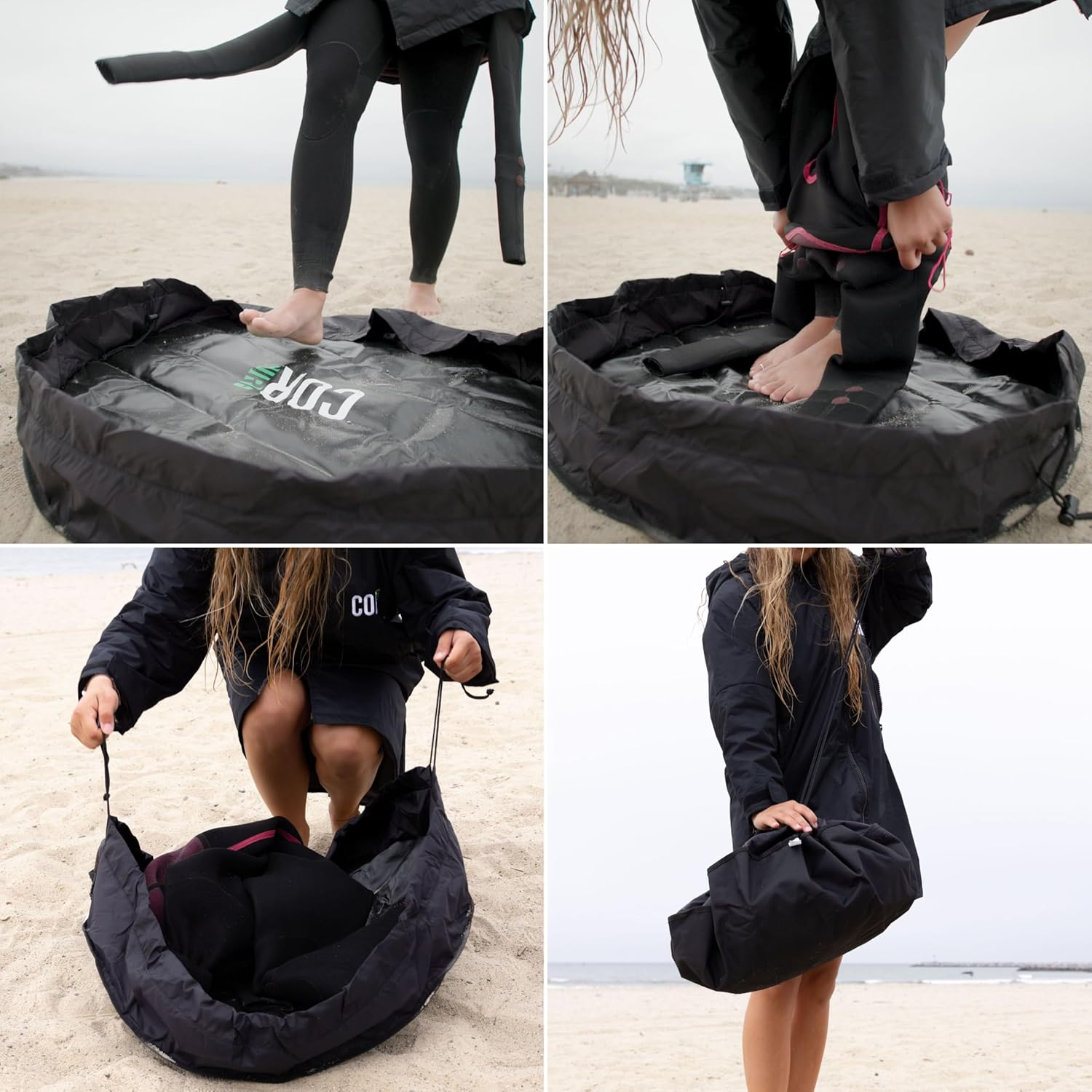 Wetsuit Combo Gift Box | Changing Towel Robe + Change Mat + Folding Wet Suit Hanger Bundle
