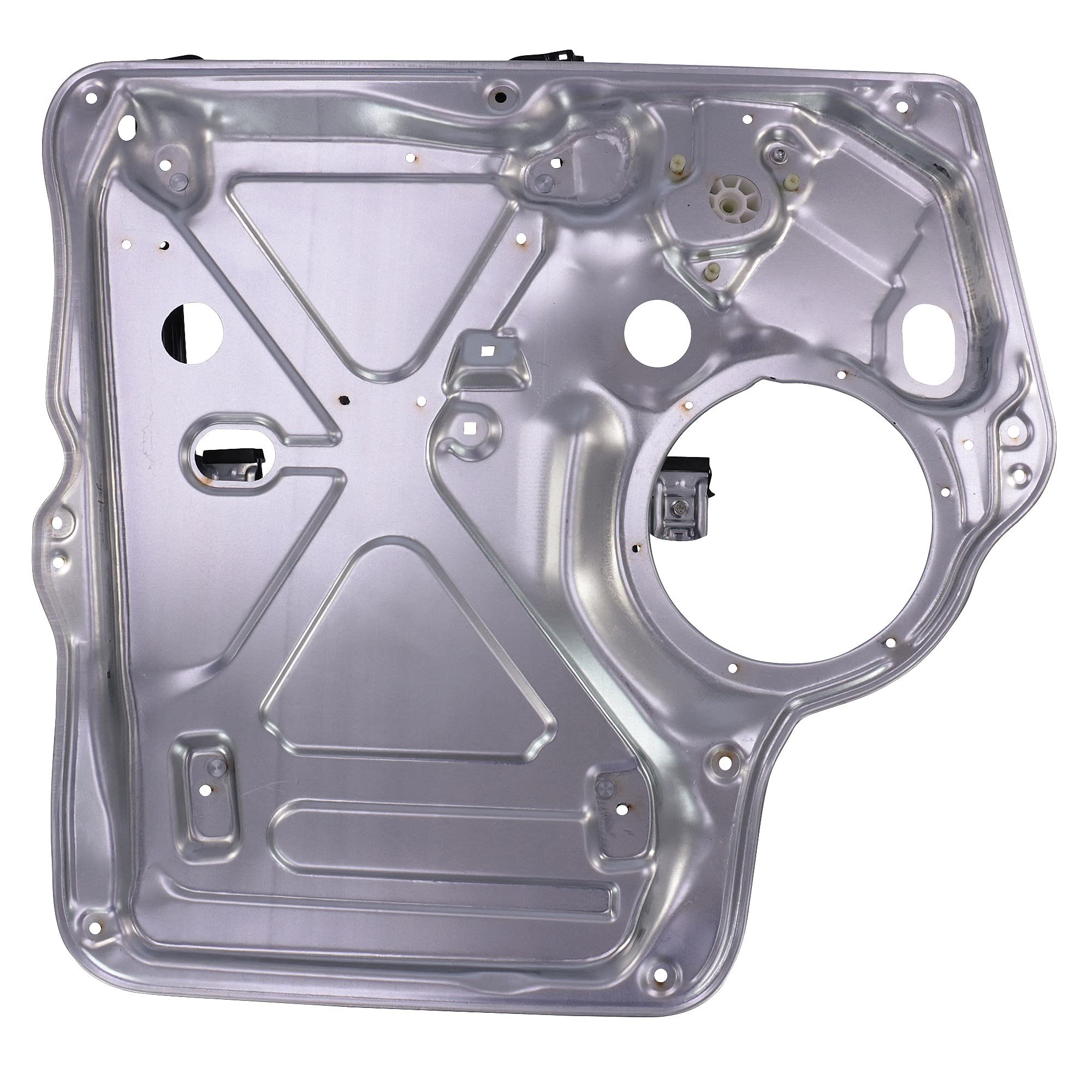 BESTPRICE 1x Elevalunas eléctrico delantero izquierdo sin motor eléctrico con placa atornillable Compatible con VW Multivan T5, Transporter T5