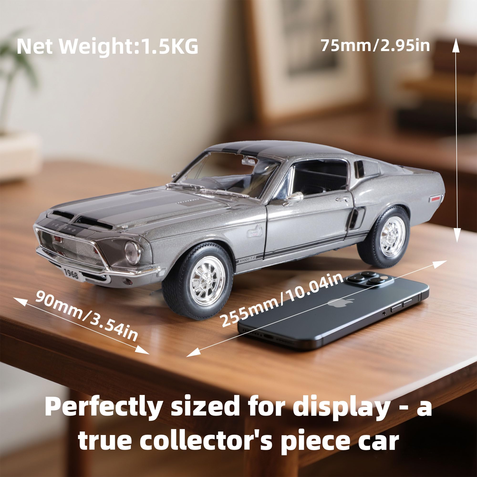 Amazon.com: LUCKY DIE CAST 1968 Ford Shelby Cobra GT-500KR 1:18