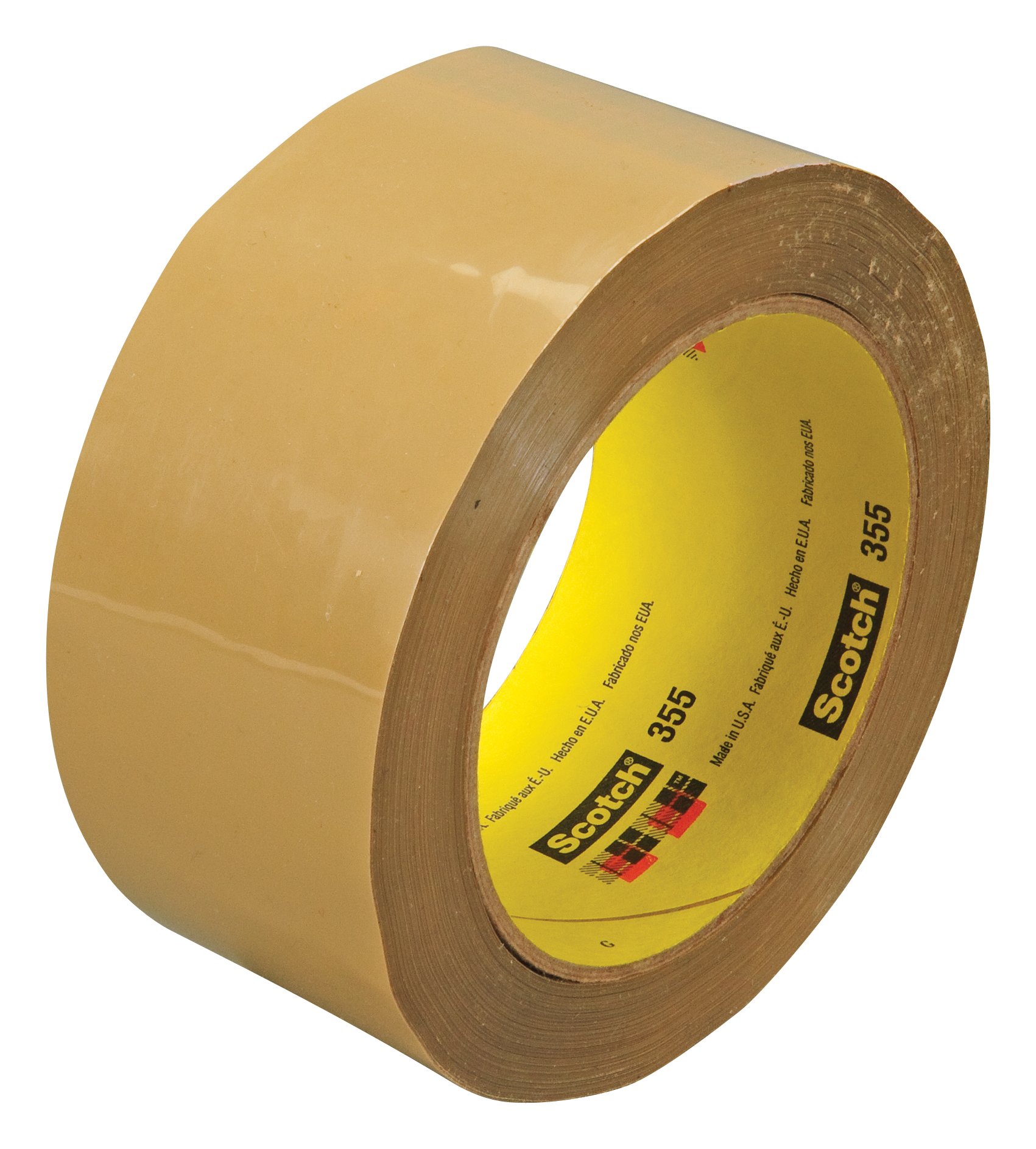 Scotch Box Sealing Tape 355 Tan, 72 mm x 50 m, High Performance, Conveniently Packaged