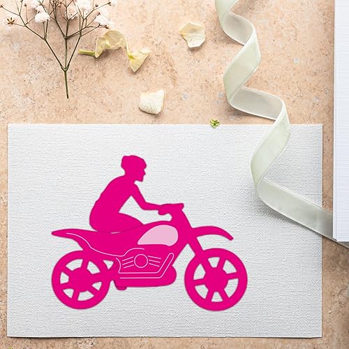 Miniatura 5 de BENECREAT Troqueles de corte de acero al carbono con temática de conducción de 2 estilos, plantillas para grabar en relieve para bicicleta,