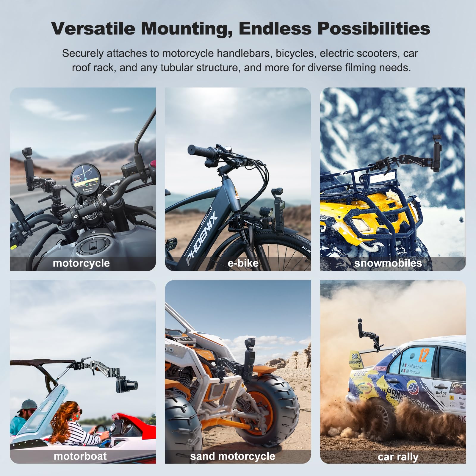 Amazon.com : Came-TV Motorcycle Camera Mount Stabilizer, Bike