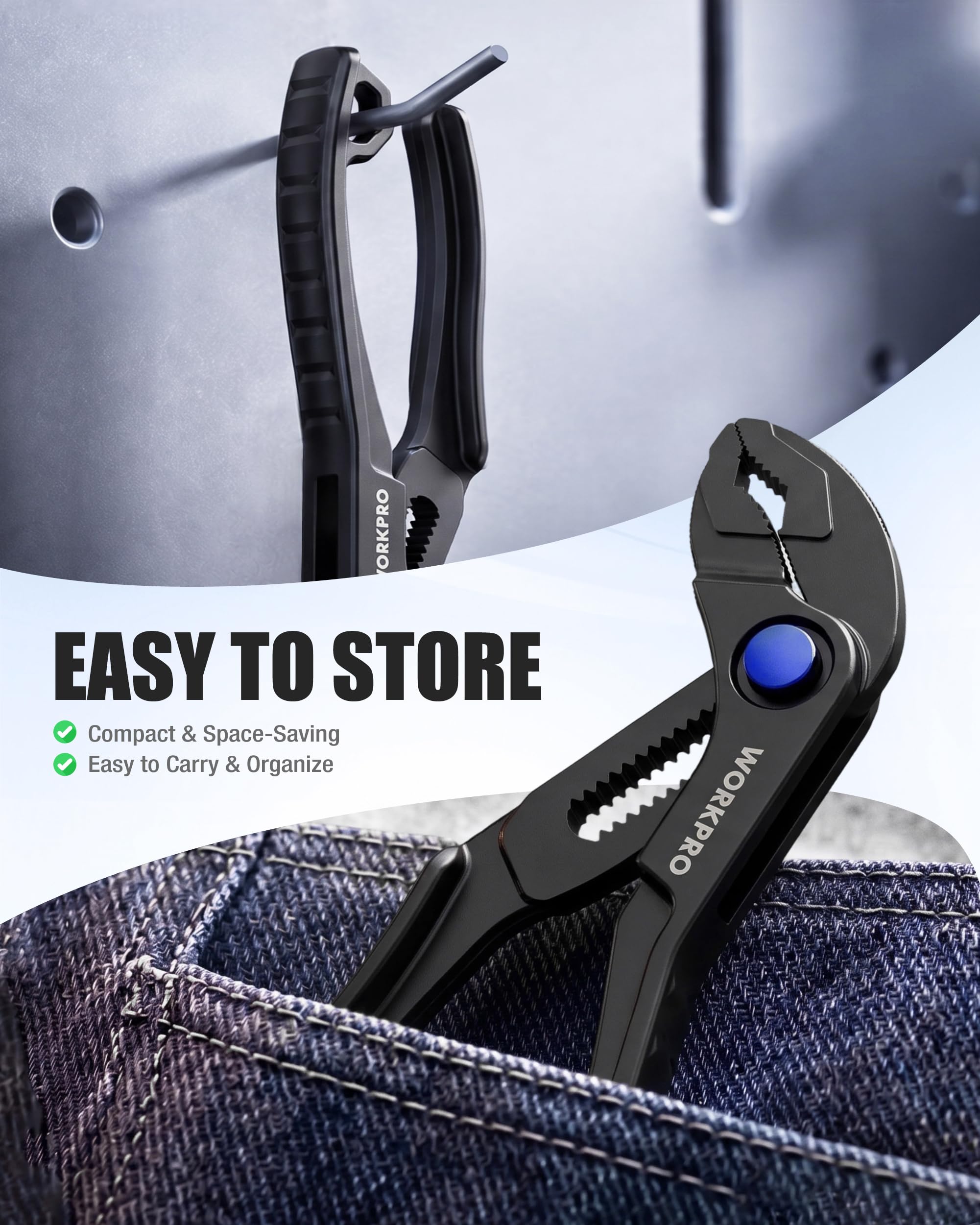 WORKPRO Mini Water Pump Pliers - Tight Spaces -5 WORKPRO Mini Water Pump Pliers - Tight Spaces -5