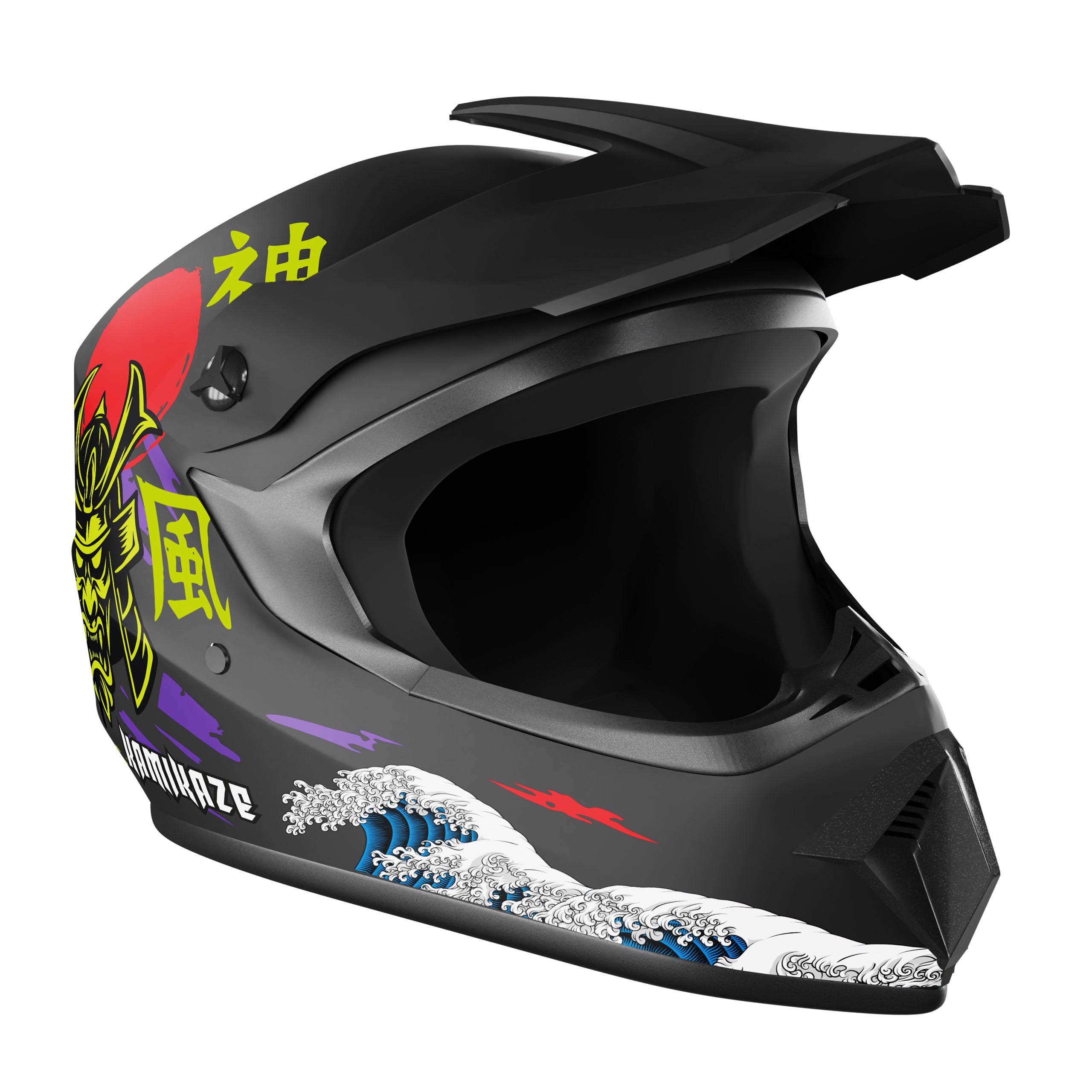 Casco integrale Kamikaze Katana, taglie M, L e XL, casco protettivo per ciclismo, monopattino, pattinaggio a rotelle e skateboard, leggero, comodo e resistente
