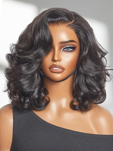 LUVME HAIR Loose Body Wave Protective Wig 100% Human Hair 18 Inch HD Lace
