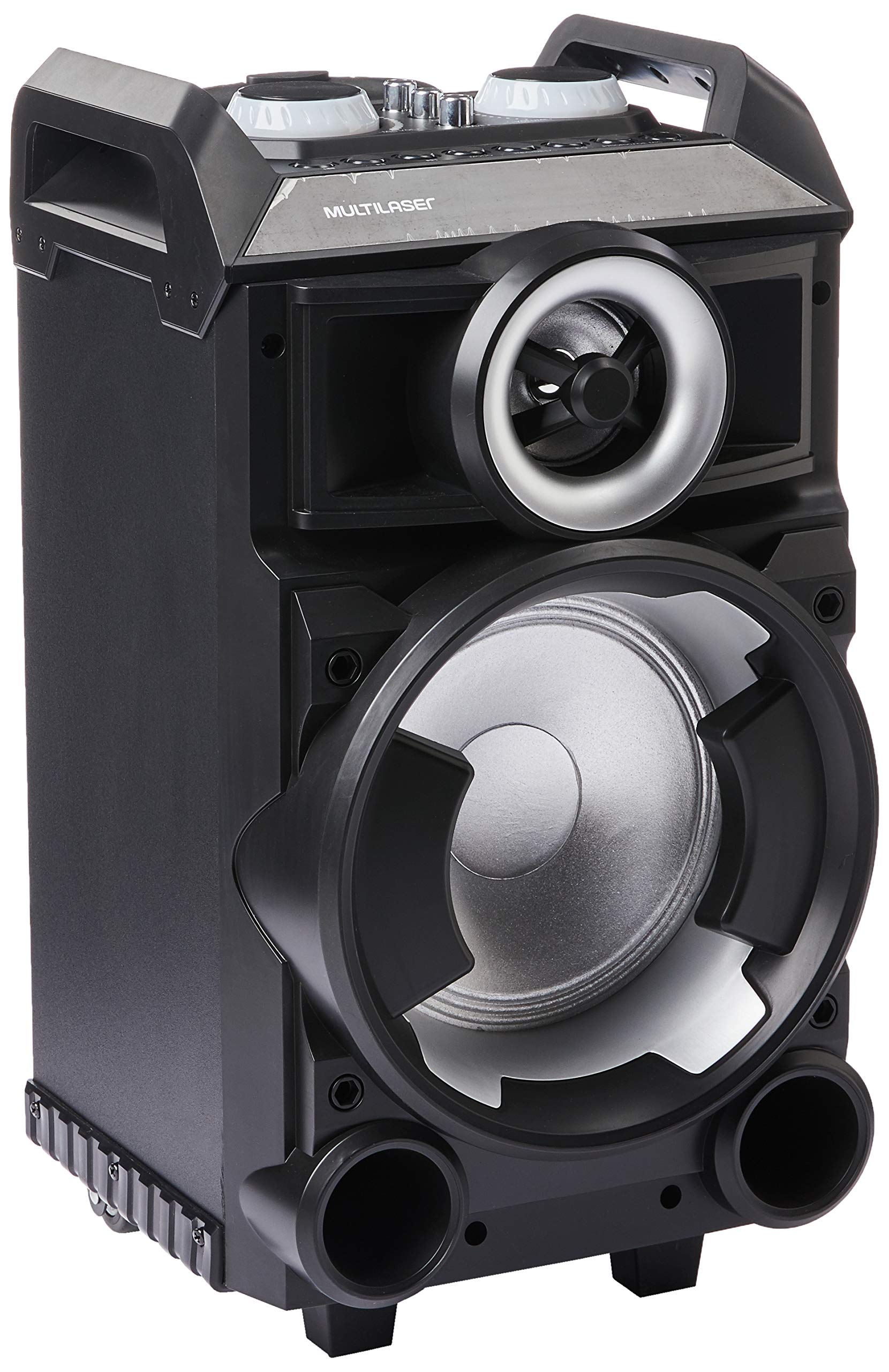 Caixa De Som Torre Single 8 Bt/Fm/Usb/Sd/Aux. Microfone 150W Preta
