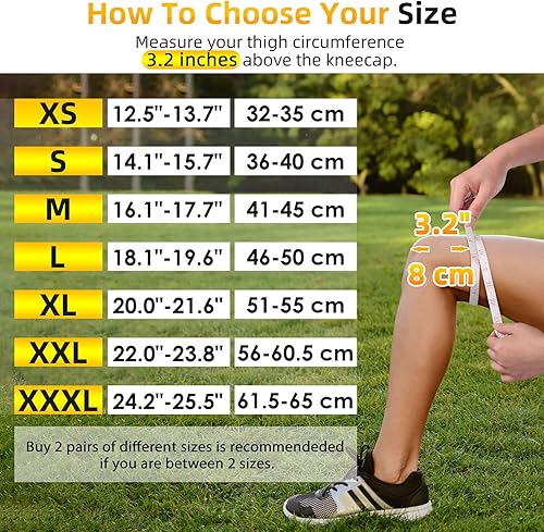 Miniatura 4 de JLebow - Paquete de 2 rodilleras para dolor de rodilla, soporte de rodilla para mujeres y hombres, rodillera de compresión para entrenamiento,