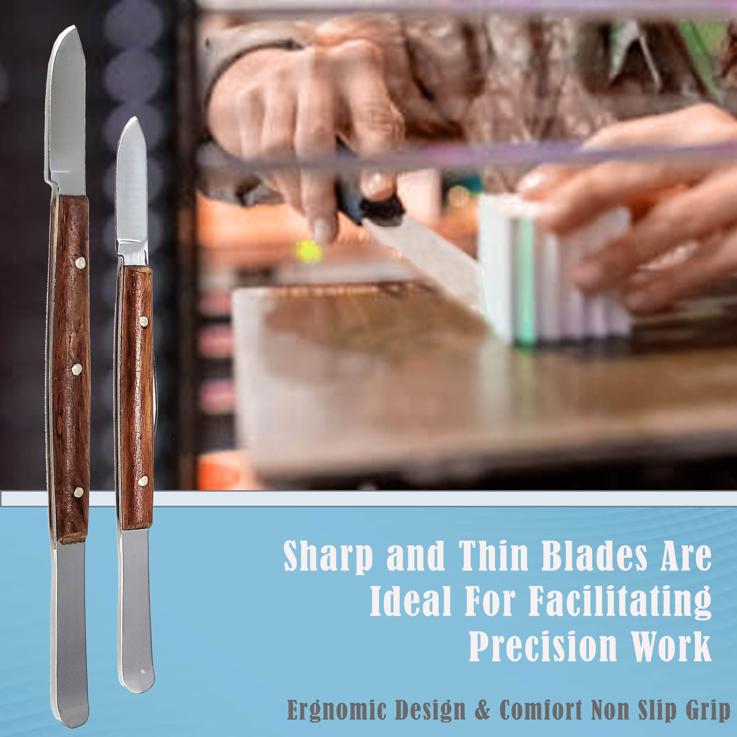 A2Z 3D Printing 3D Model Clean-Up Utility Tool Kit - 3D Print Removing Tools, 3D Printer Accessories Scrapers Knife Spatula Tools for Model Stripping, Ideal for Libraries, Schools & Makerspaces - 2Pcs