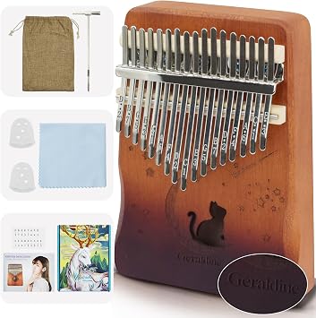 17 Key Kalimba Thumb Piano, Mbira Instrument,Musical Gift for Kids & Adults