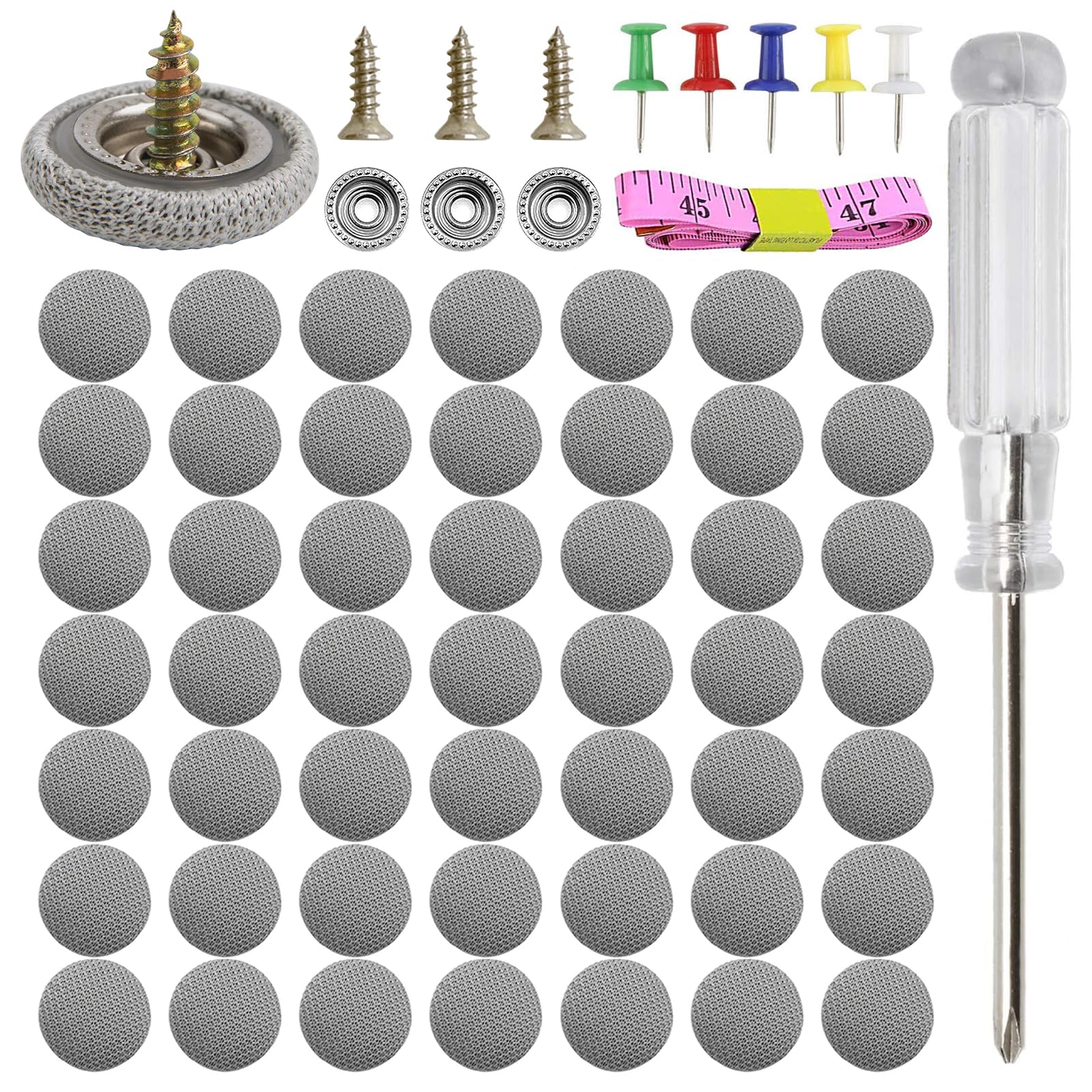 50 Kits Car Roof Headliner Repair Kit 202Pcs Rivets Repair Button Auto Roof Snap Rivets Retainer for Interior