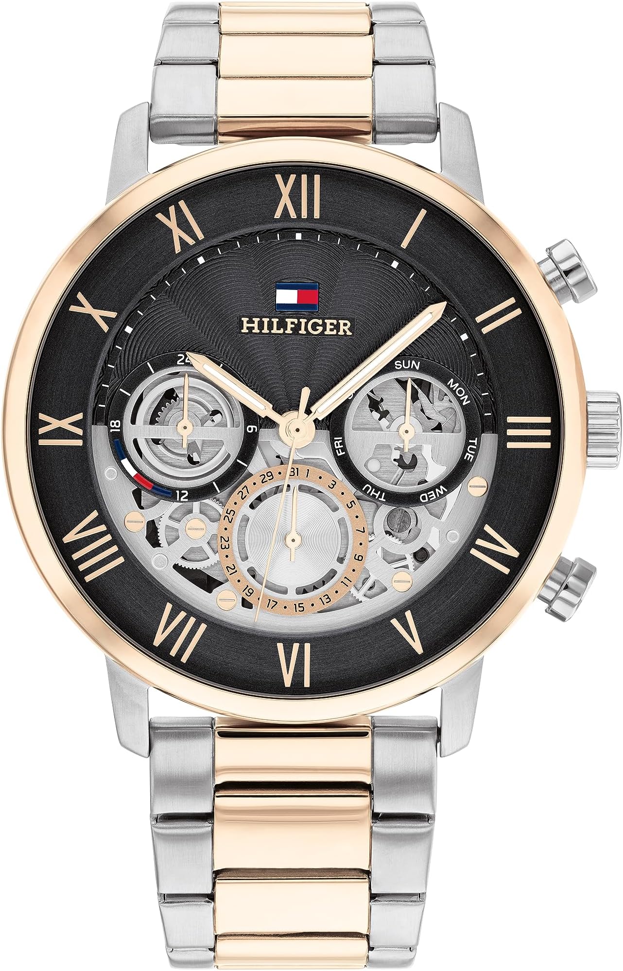 Quartz Multifunction Grey dial Stainless Steel Strap Watch for Men-TH1710570
