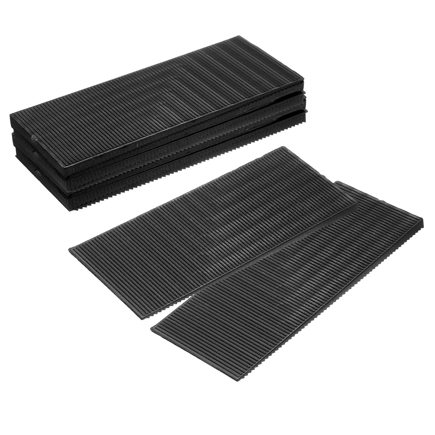 Furniture Levelers, 6 Pieces Furniture Wedges, Black Plastic Thicknesses, and Non-Slip for Irregular Table, Dresser Legs and Other DIY Furniture (120 x 50 x 5 mm)