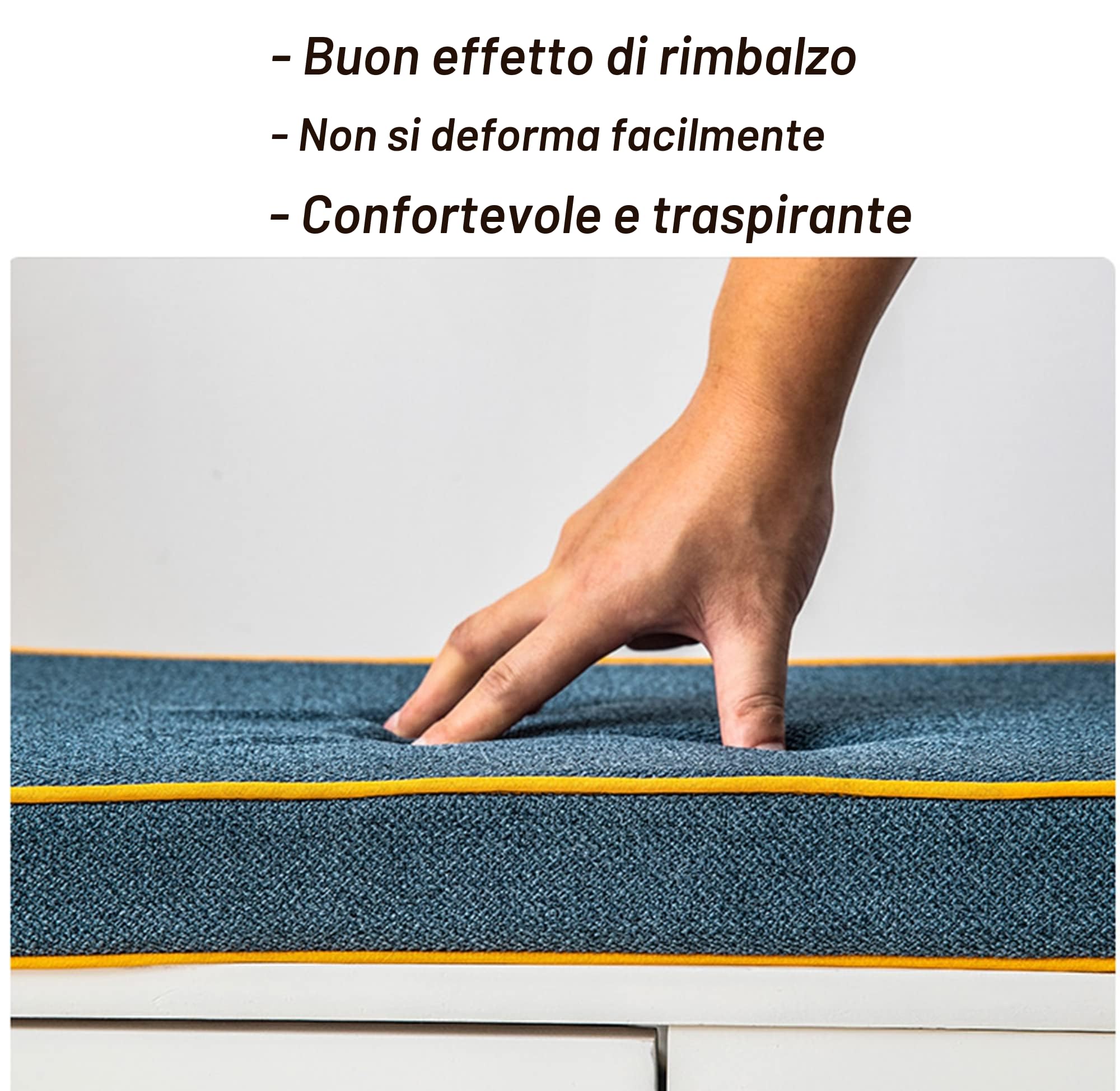Cuscino per Panca per Mobili da Interno Cuscino per Seduta | 80x40x5cm, Elegante, Set di Materassini Antiscivolo per Divano, per Poltrona e Sedia da Pranzo Dondolo