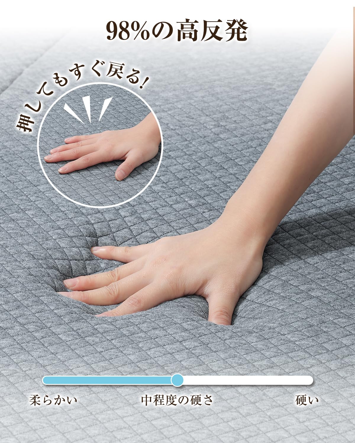 【高反発 硬め190N】折りたたみマットレス シングル厚さ10cm 折りたたみマットレス 厚さ10cm【 高反発 硬め190N 密度36D