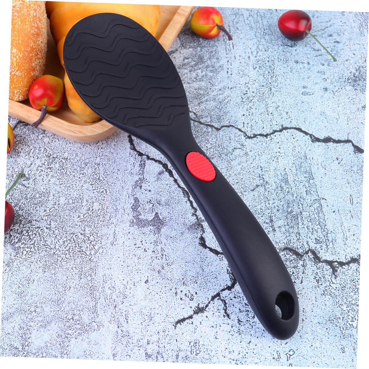 Alipis 3piezas Cuchara De Arroz De De Alimenticio Utensilio De Cocina Antiadherente y Práctico Con Botón Antideslizante Para o Negro
