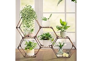 TiKea Plant Stand Indoor: Hexagonal Haven for Indoor Greenery