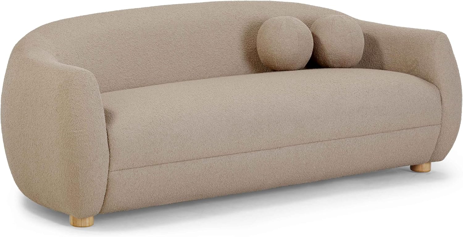 Tov Furniture Judy Light Brown Boucle Sofa