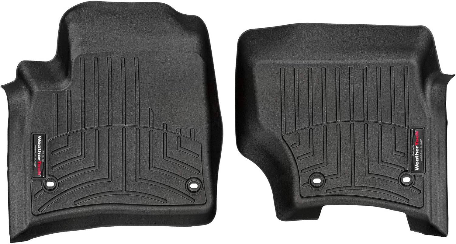 WeatherTech Custom Fit FloorLiners for VW Touareg, Cayenne®, Cayenne® - 1st Row (440451), Black