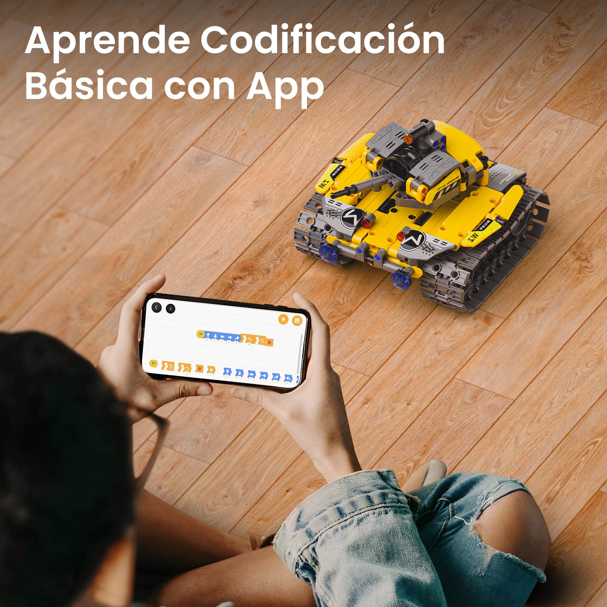 Sillbird 5 en 1 Kit de construcción de Robots con Mando a Distancia Stem Regalos para niños de 8-13 años, Codificación Juguetes Robóticos para Niños Cumpleaños（488 Piezas）