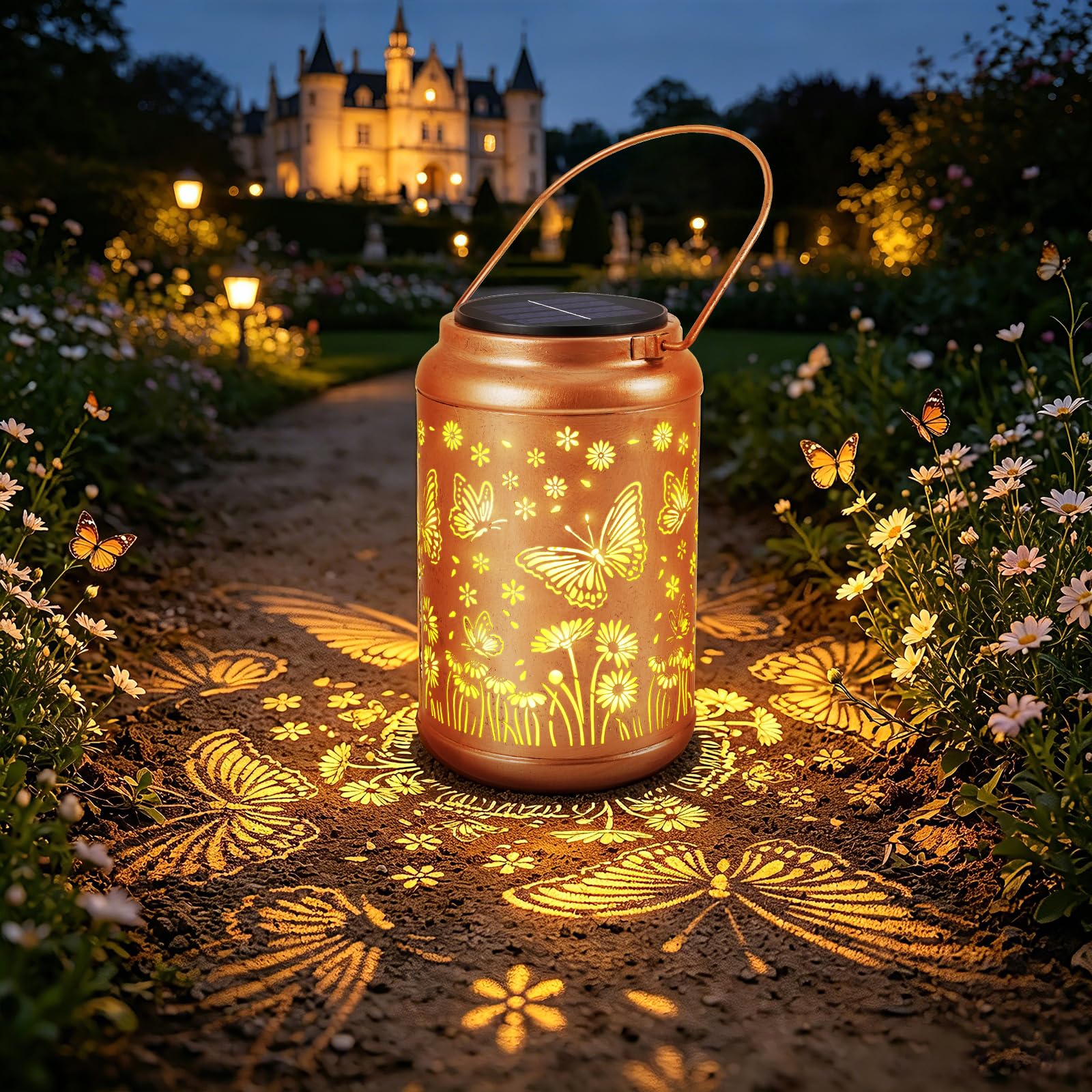 Ketom Solarlampen für Außen Hängend Vintage, Solarlaterne für Außen Stehend, Solar Laternen für Draußen Wetterfest, Solarleuchte Hängend Wasserdicht IP65 für Terrasse Rasen Balkon Hof Deko