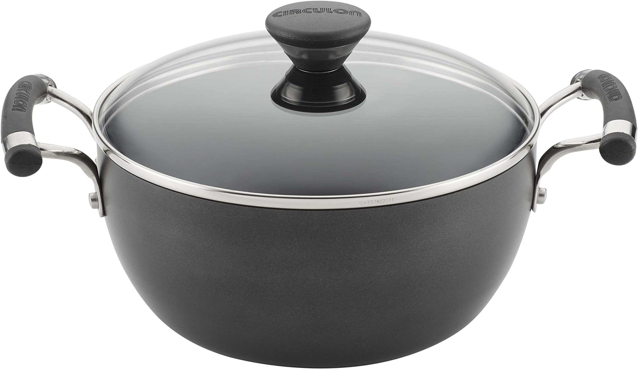 Circulon 89310 Acclaim Hard Anodized Nonstick Casserole Dish/Casserole Pan with Lid - 4.5 Quart, Black