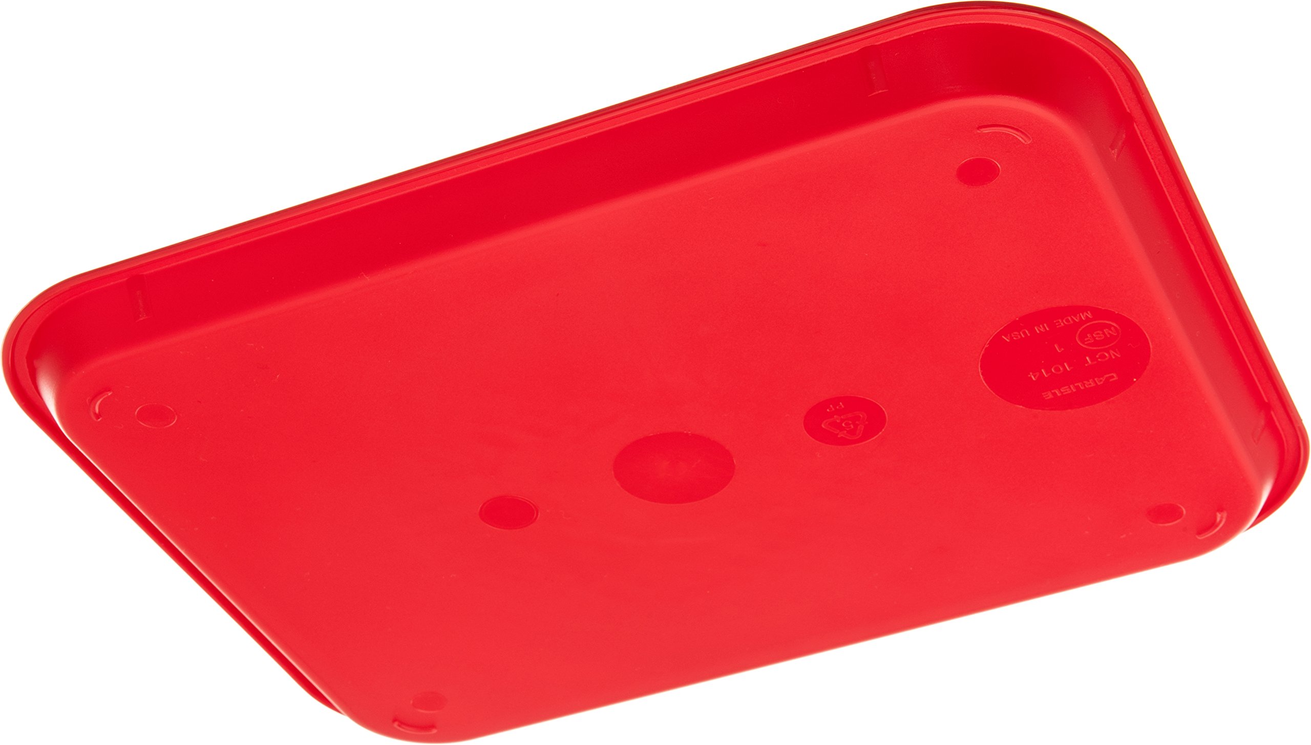 Carlisle FoodService Products CT101405 Bandeja de Plástico Estándar para Cafetería/Comida Rápida, Certificada NSF, Libre de BPA, 35X25 cm, Rojo (Paquete de 24)