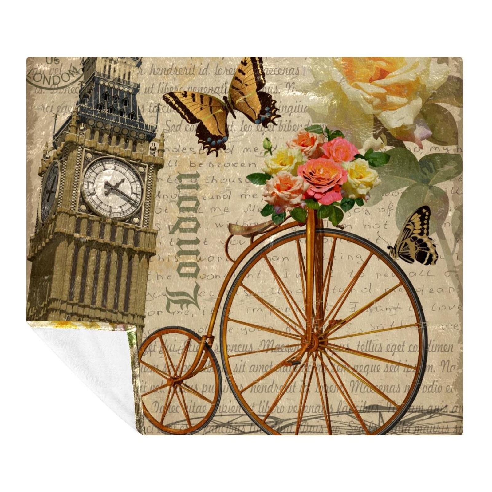 Couverture Big Ben pour canape et voyage : plaid polaire leger pour vos soirees cocooning
