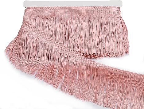Chainette Fringe Trim 5 Yard x 4 Inches Fabric Trims Tassel Sewing for DIY Decoration Clothes Accessories Latin Wedding Dress