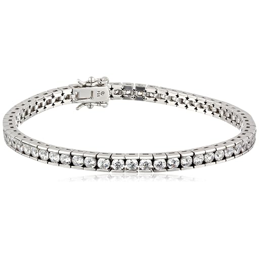 MockWares Collection Platinum Zirconia Tennis Bracelet