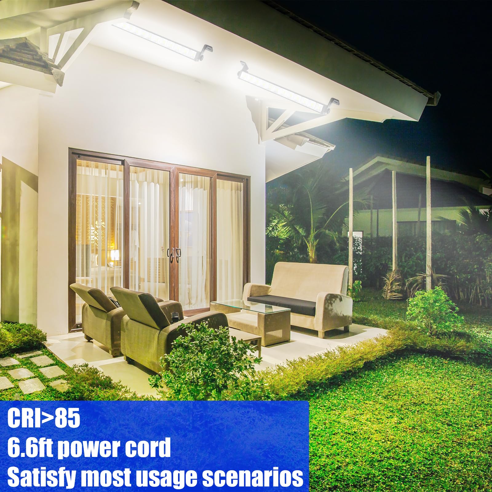 40W LED Shop Lights 4800LM 6500K Shop Light Bar with 6 6ft Cord Plug Switch Daylight White Work — view 2