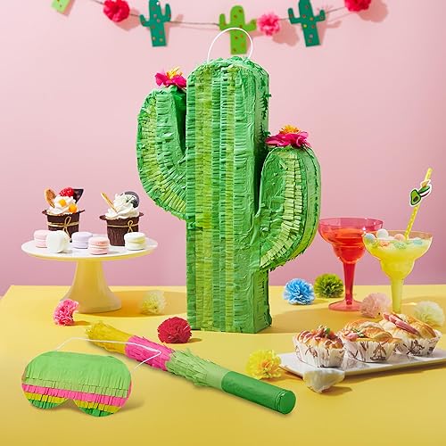 Miniatura 23 de Piñata de dinosaurio con murciélago de plástico y venda de papel (15.5 pulgadas de alto x 10.5 pulgadas de ancho x 3 profundidad), fiesta de Cinco