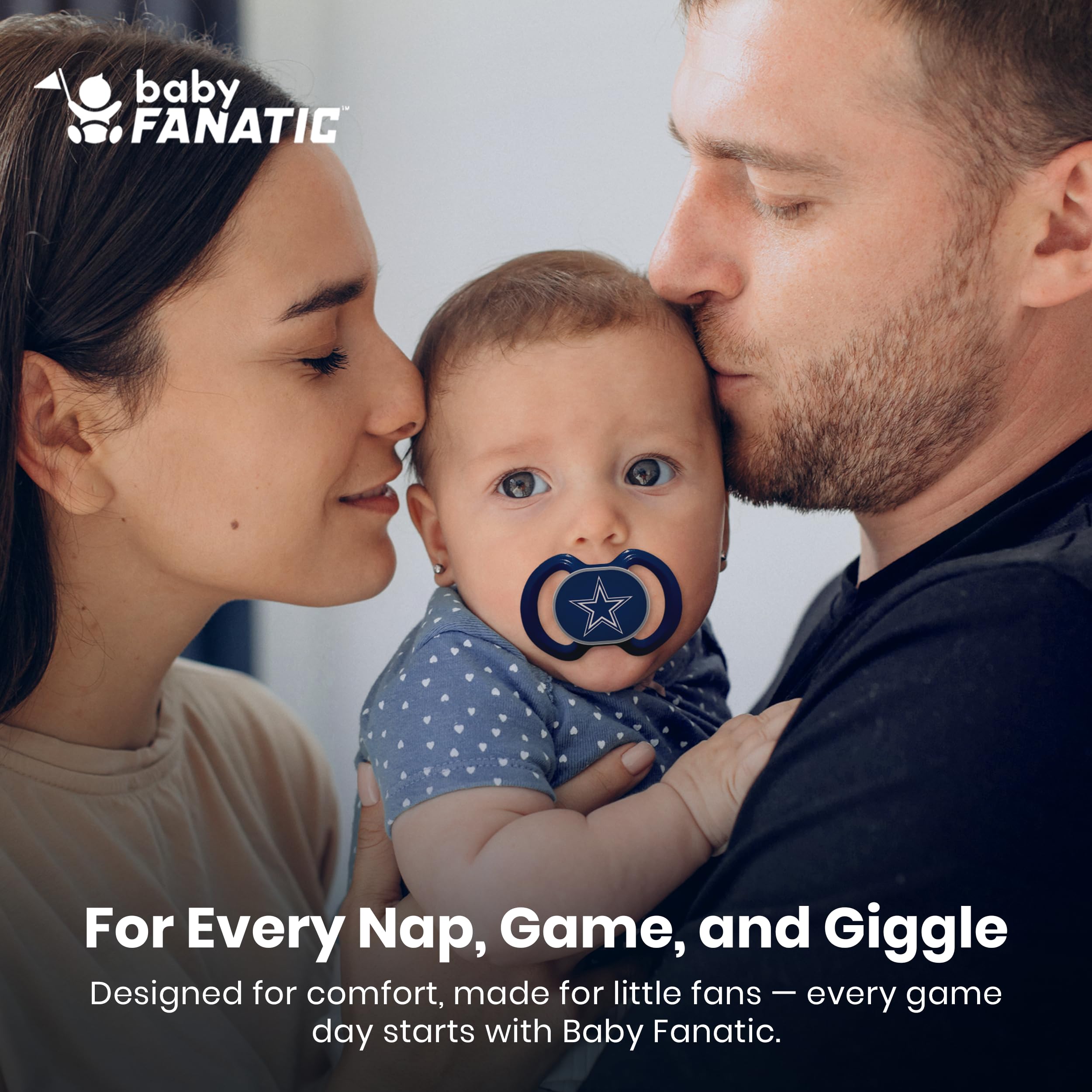 Baby Fanatic NFL Dallas Cowboys Schnuller, Einheitsgröße, Teamfarbe