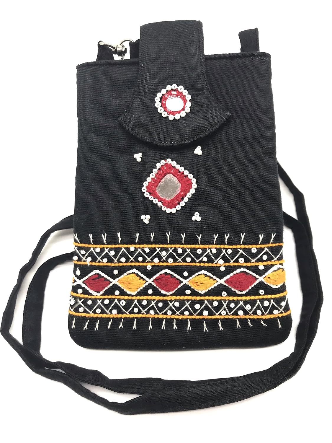 srishopify handicrafts Handmade Rakhi Gift For Sister Banjara Embroidered Sling Bag For Women Girls Mobile Crossbody Purse... - Review, Price and Buying Guide