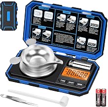 Onherm Digital Fine Scale, 50g/0.001g Electronic Milligram Scale, MG Scales with Calibration Weights, Precision Scales for Weighing Powders, Jewellery, Food, with Tweezers, Scale Tray and Shovel