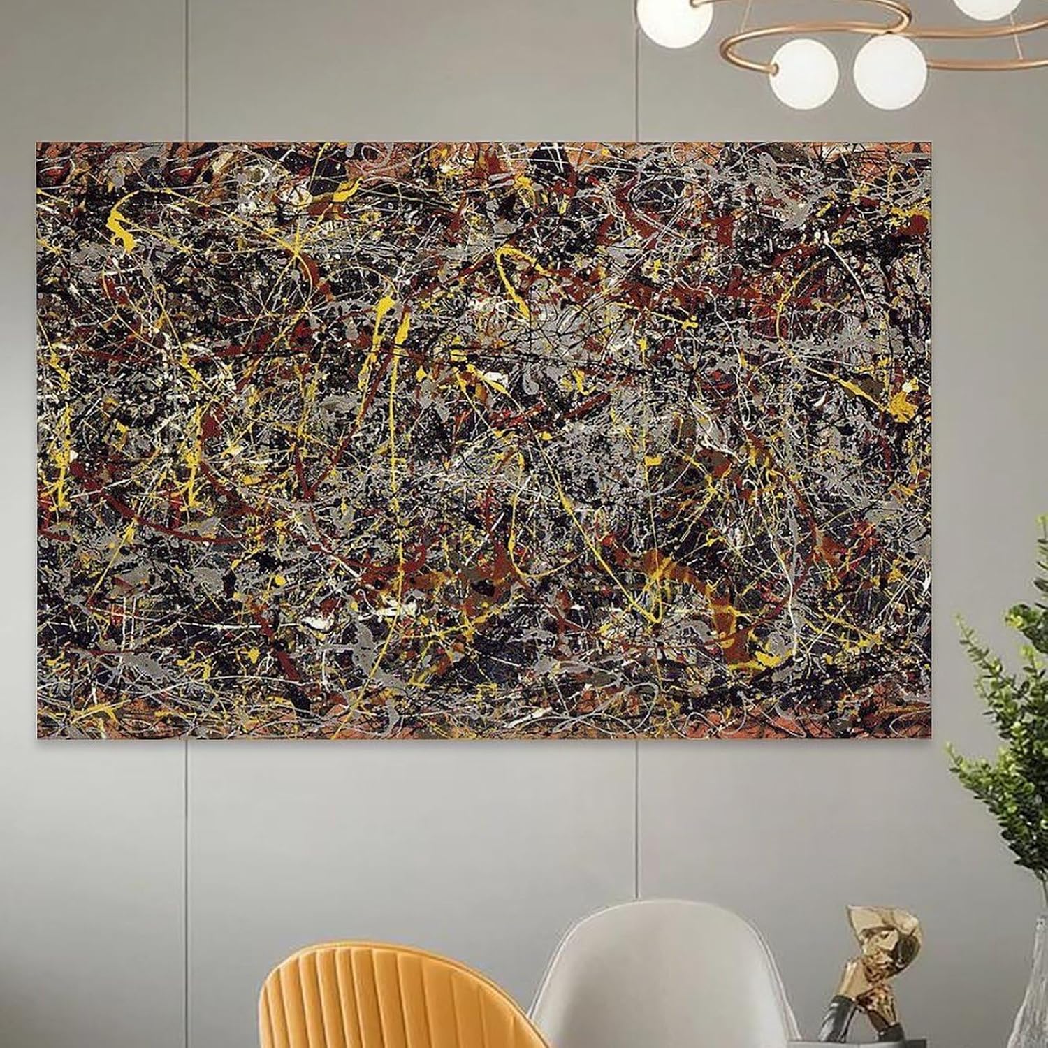 Jackson Paintings Pollock Paintings Wall Art Poster Prints Number 5, 1948 Cool Artworks Painting Wall Art Canvas Prints Hanging Picture Home Decors Gift Idea Unframe 24x36inch(60x90cm) image 5