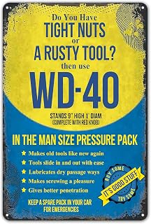ZYPENG 'Do You Have Tight Nuts Or A Rusty Tool?' Funny Vintage Metal Tin Sign - Man Cave Garage Wall Decor 8x12 Inches