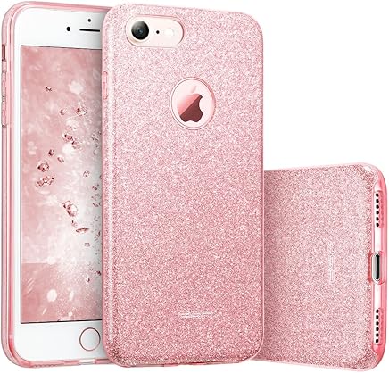 ESR Funda iPhone 7, C?rcasa Resistente Llamativa [Protecci?n a la Pantalla][Logo Protegido] Apple iPhone 7 - Rosa Dorado