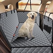 JOEJOY Coprisedile Auto per Cani Coprisedili Posteriore per Cani Telo Auto per Cani Telo Coprisedile Posteriore Cane Copertura Antigraffiato e Antiscivolo Panno Oxford Grigio
