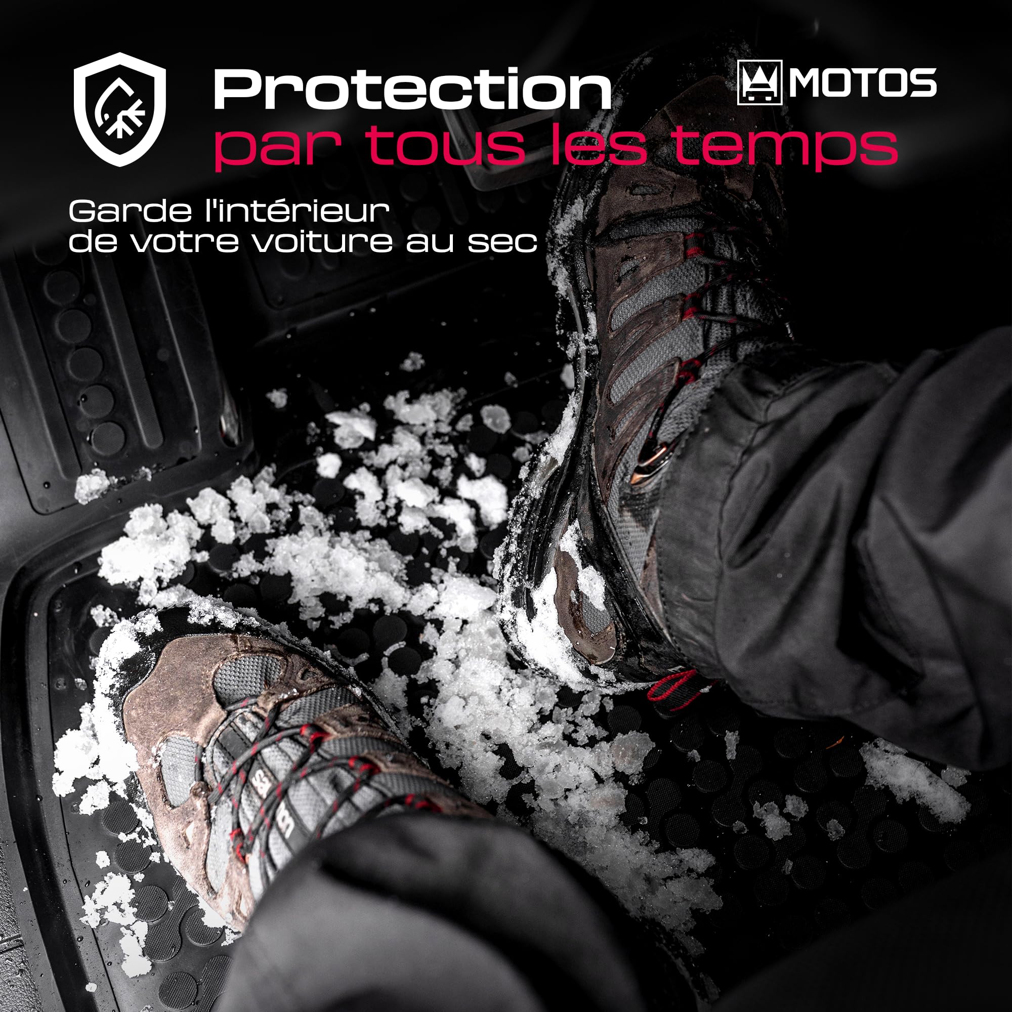 MOTOS Tapis de Voiture en Caoutchouc pour Citroen Berlingo III Depuis 2018 Améliorez Votre Confort de Voyage avec Le Tapis antidérapant pour Voiture - Tapis de Sol pour Voiture Tous Temps, Protection