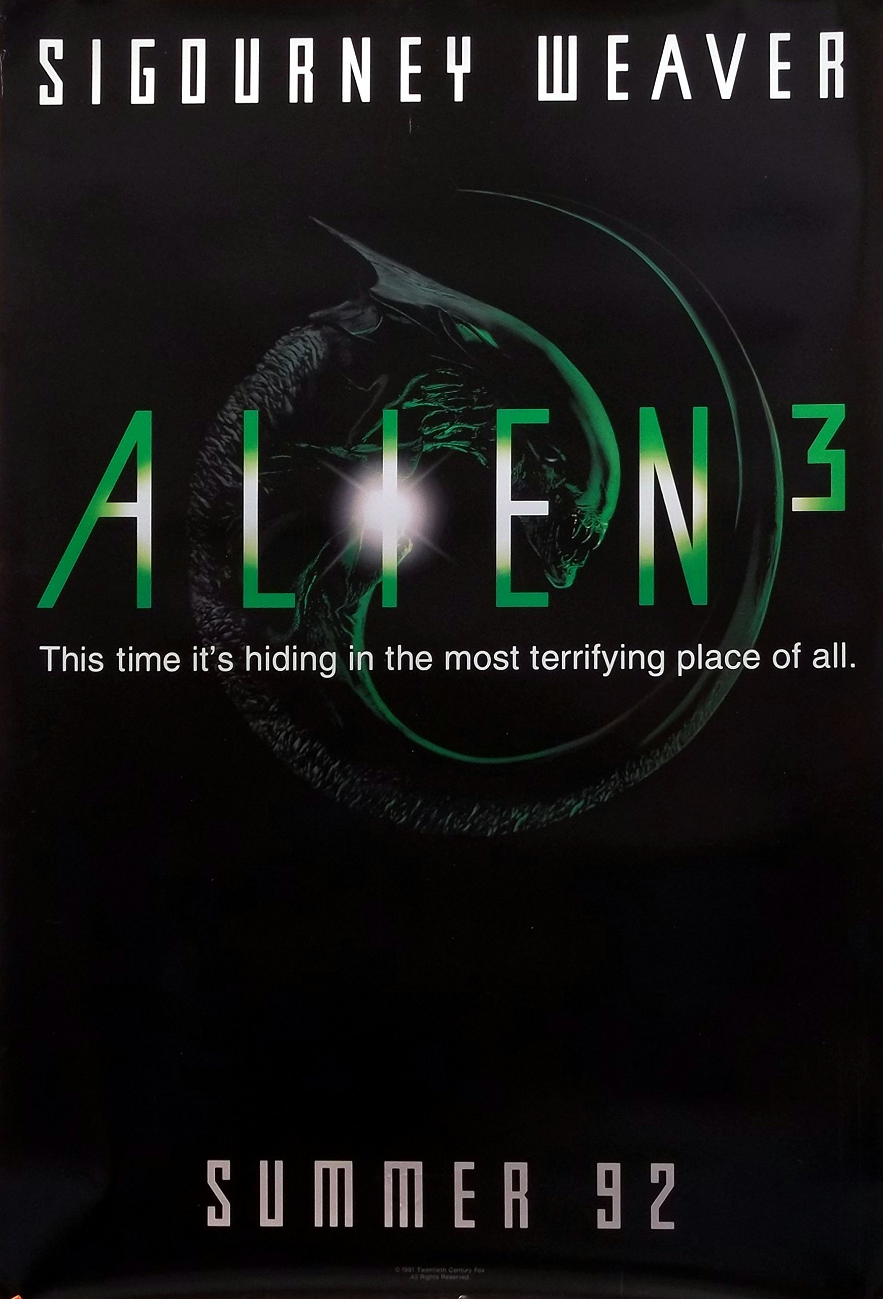 Amazon.com: Alien 3 27x40 Original Advance Movie Poster 1992