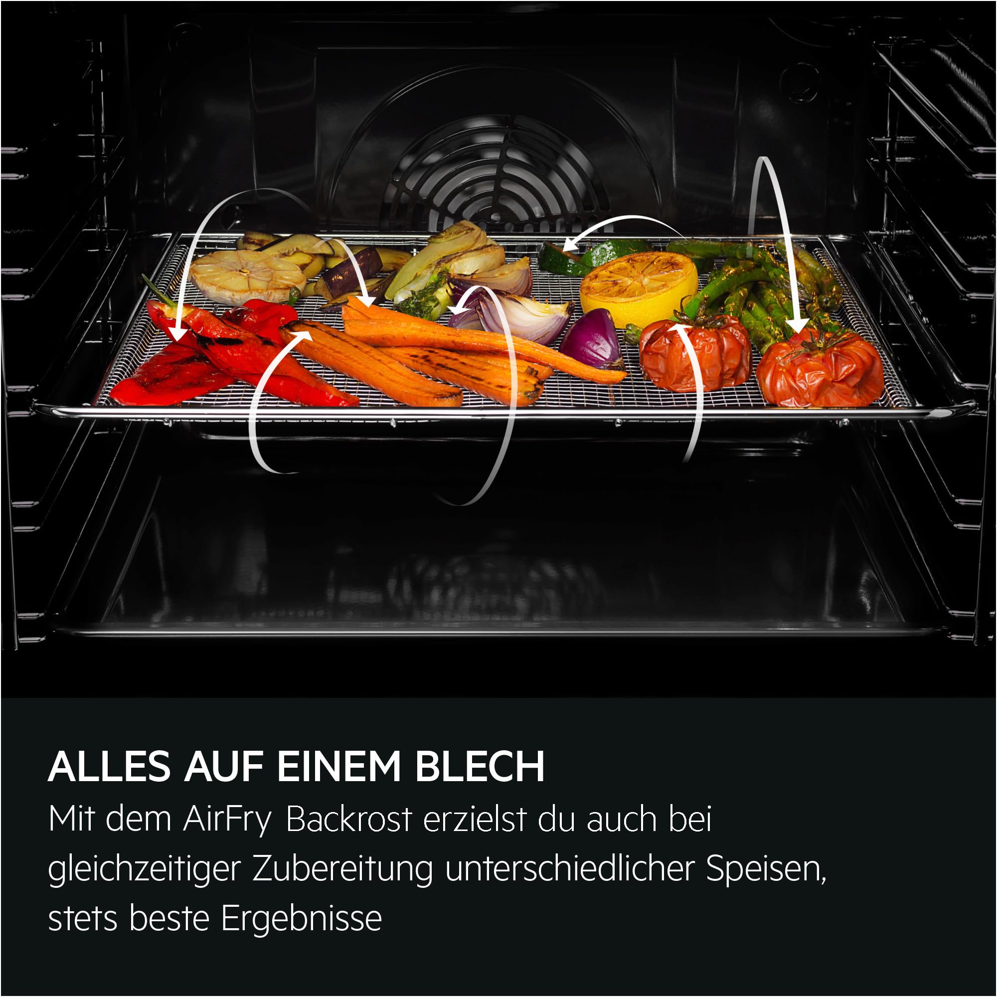 AEG AirFry Backofenrost, Backblech für schonendes frittieren ohne Öl, optimale Luftzirkulation mit Heißluft, knuspirg geröstetes Gemüse & knackige Pommes, COTAIRRACK, BxTxH: 46,8 x 38,2 x 2,4 cm