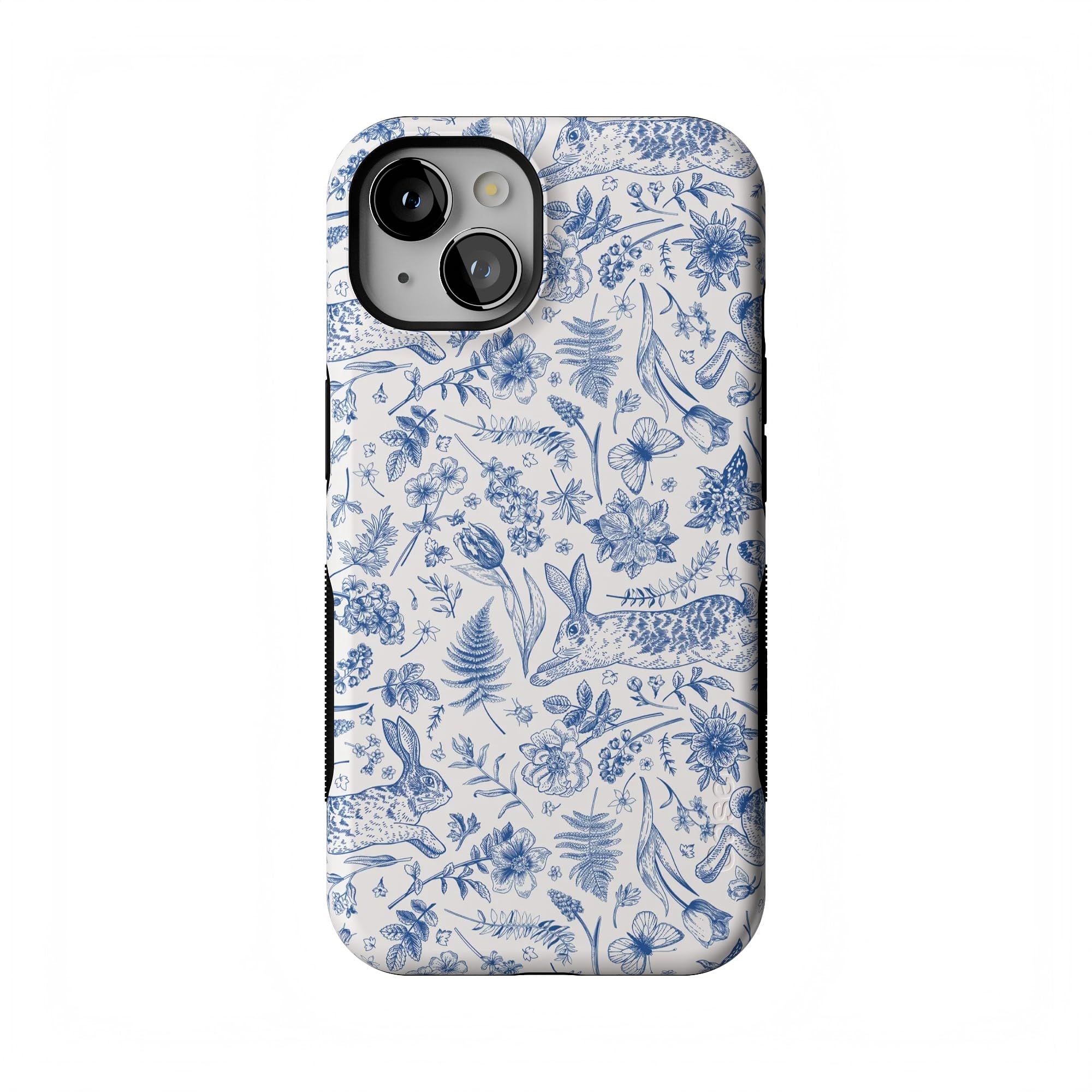 Casely iPhone 13 Case | Hop & Bloom | Bunny Toile | Compatible with MagSafe | Bold Protective Design